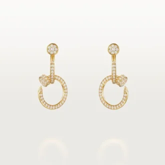 Pendientes Juste Un Clou, dobles, con pavé