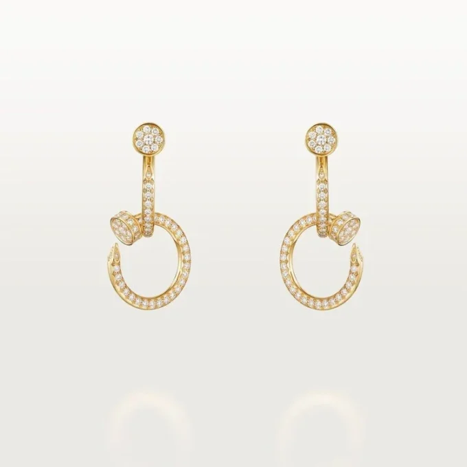 Pendientes Juste Un Clou, dobles, con pavé