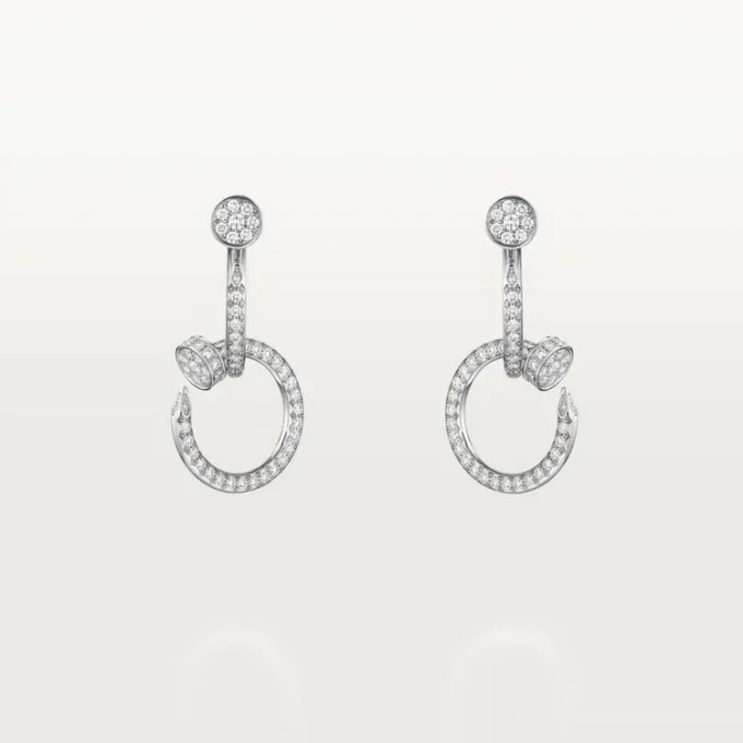 Pendientes Juste Un Clou, dobles, con pavé