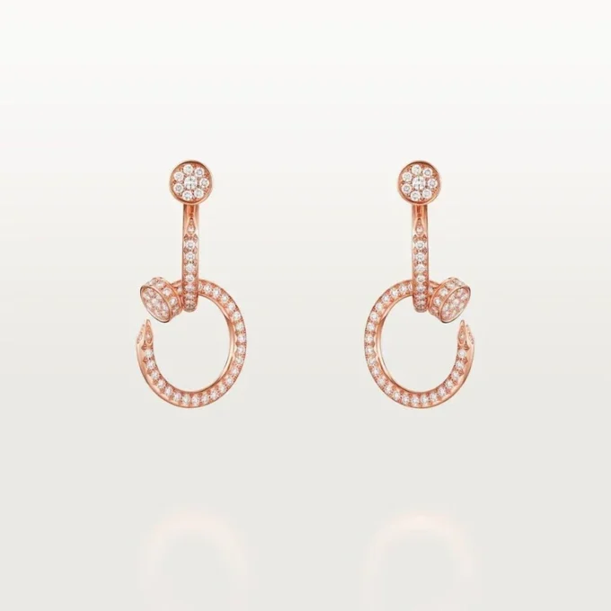 Pendientes Juste Un Clou, dobles, con pavé