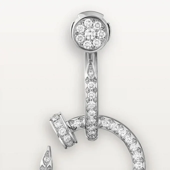Pendientes Juste Un Clou, dobles, con pavé