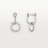 Pendientes Juste Un Clou, dobles, con pavé