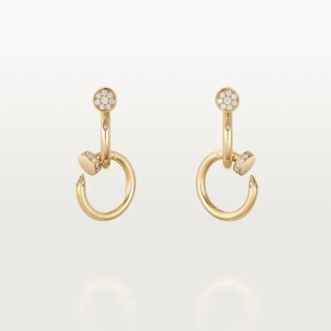 Pendientes Juste Un Clou, dobles, diamantes