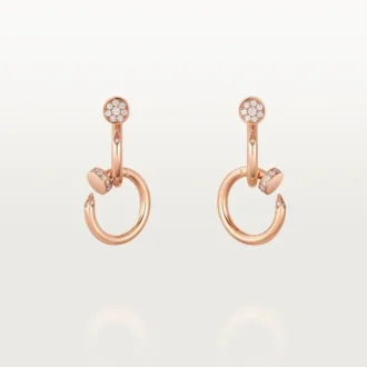 Pendientes Juste Un Clou, dobles, diamantes