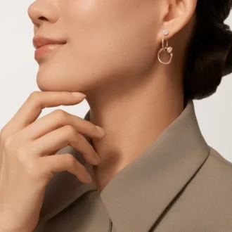 Pendientes Juste Un Clou, dobles, diamantes