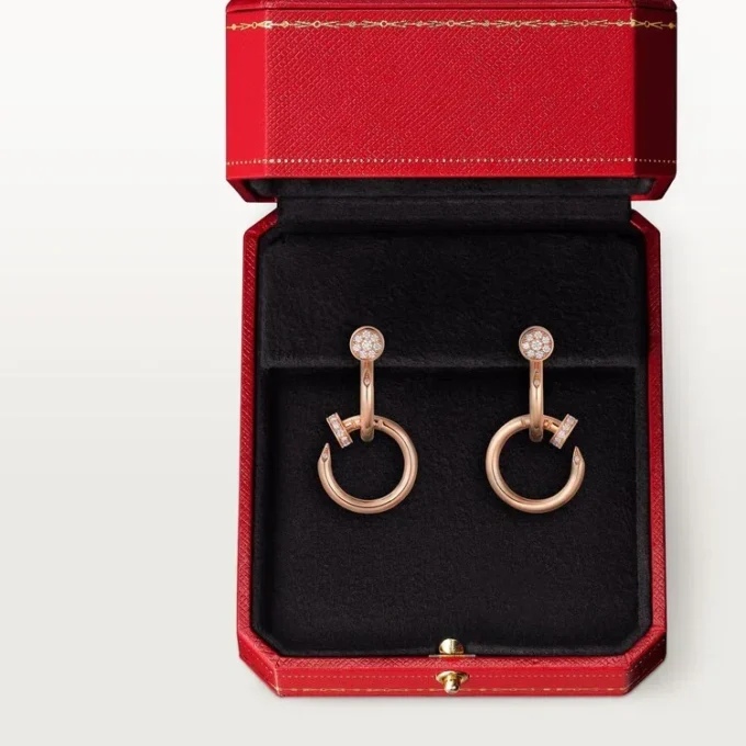 Pendientes Juste Un Clou, dobles, diamantes