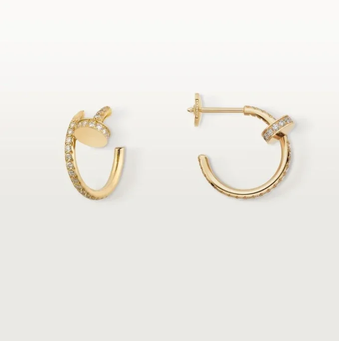 Pendientes Juste Un Clou – Oro amarillo, diamantes – Cartier