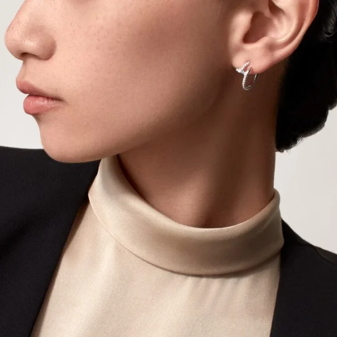 Pendientes Juste Un Clou – Oro blanco, diamantes – Cartier