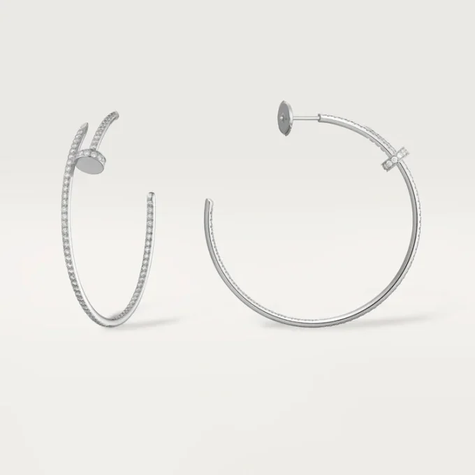 Pendientes Juste Un Clou – Oro blanco, diamantes – Cartier
