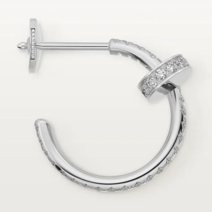 Pendientes Juste Un Clou – Oro blanco, diamantes – Cartier