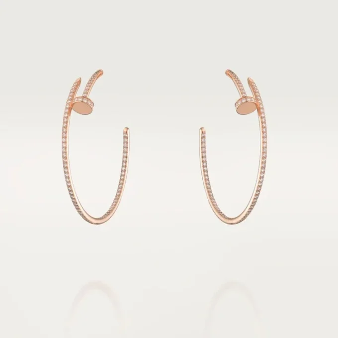 Pendientes Juste Un Clou – Oro rosa, diamantes – Cartier