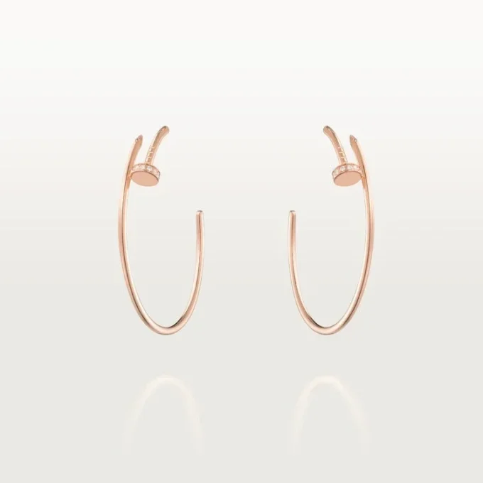 Pendientes Juste Un Clou – Oro rosa, diamantes – Cartier