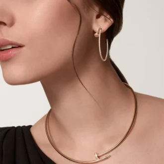 Pendientes Juste Un Clou – Oro rosa, diamantes – Cartier