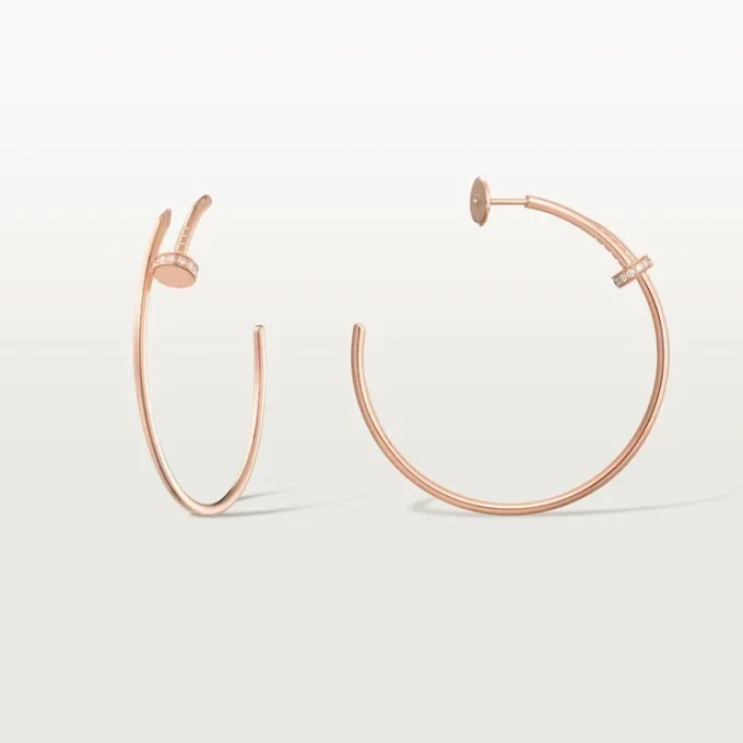 Pendientes Juste Un Clou – Oro rosa, diamantes – Cartier