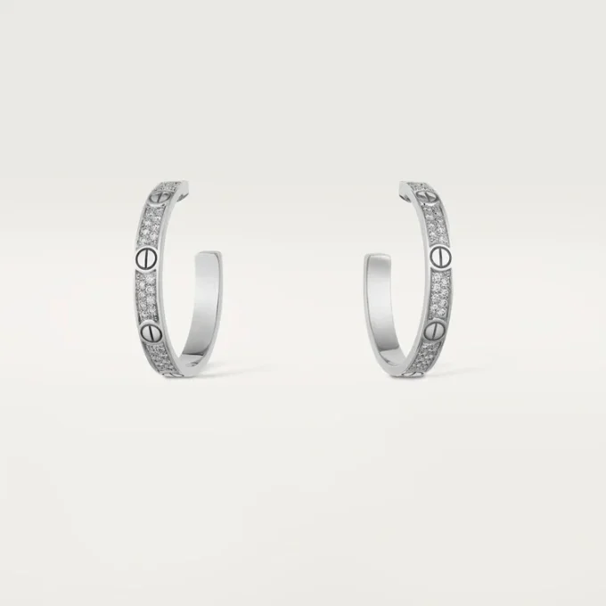 Pendientes Love – Oro blanco, diamantes – Cartier