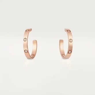 Pendientes Love – Oro rosa, diamantes – Cartier