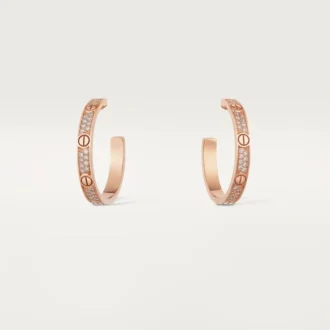 Pendientes Love – Oro rosa, diamantes – Cartier