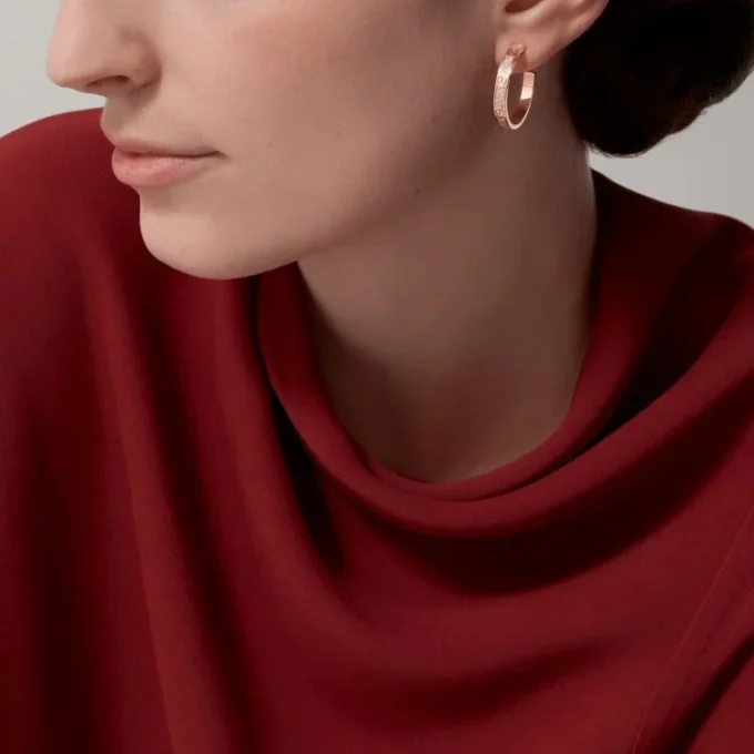 Pendientes Love – Oro rosa, diamantes – Cartier