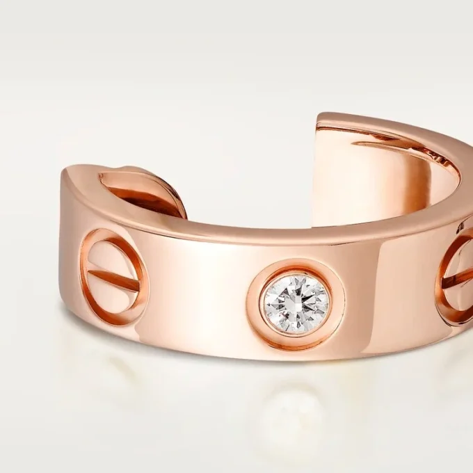 Pendientes Love – Oro rosa, diamantes – Cartier