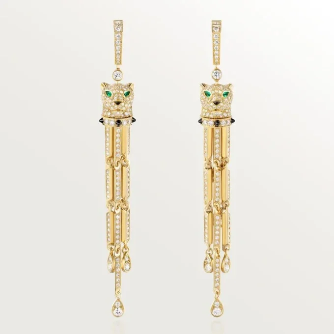 Pendientes Panthere de Cartier, con pavé