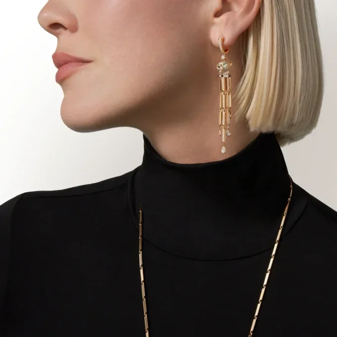 Pendientes Panthere de Cartier, con pavé