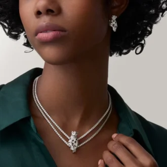 Pendientes Panthere de Cartier, con pavé