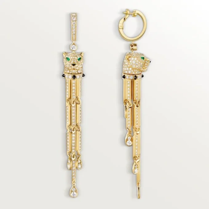 Pendientes Panthere de Cartier, con pavé