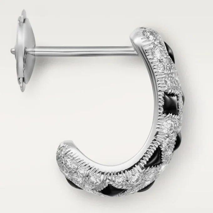 Pendientes Panthere De Cartier – Oro blanco, ónix, diamantes – Cartier