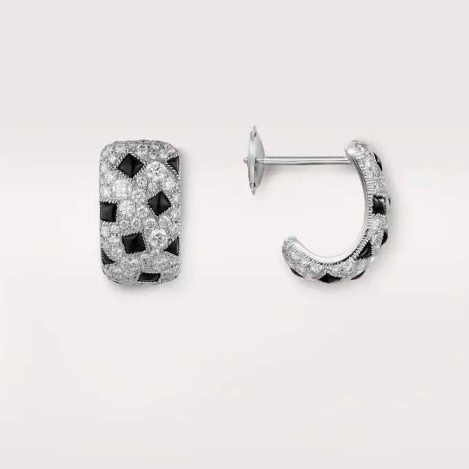 Pendientes Panthere De Cartier – Oro blanco, ónix, diamantes – Cartier
