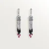 Pendientes Panthere De Cartier, rubí, modelo grande, pavé