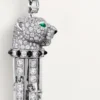 Pendientes Panthere De Cartier, rubí, modelo grande, pavé