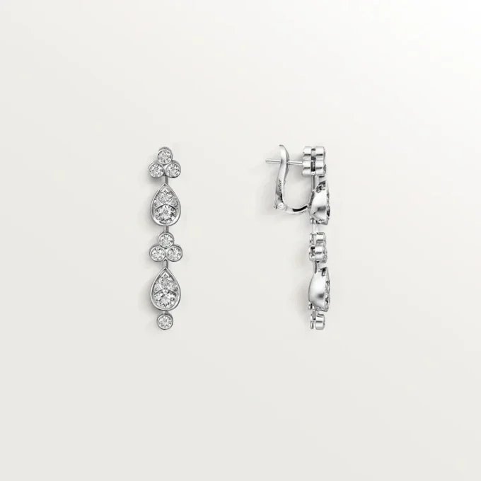 Pendientes Pluie De Cartier – Oro blanco, diamantes – Cartier