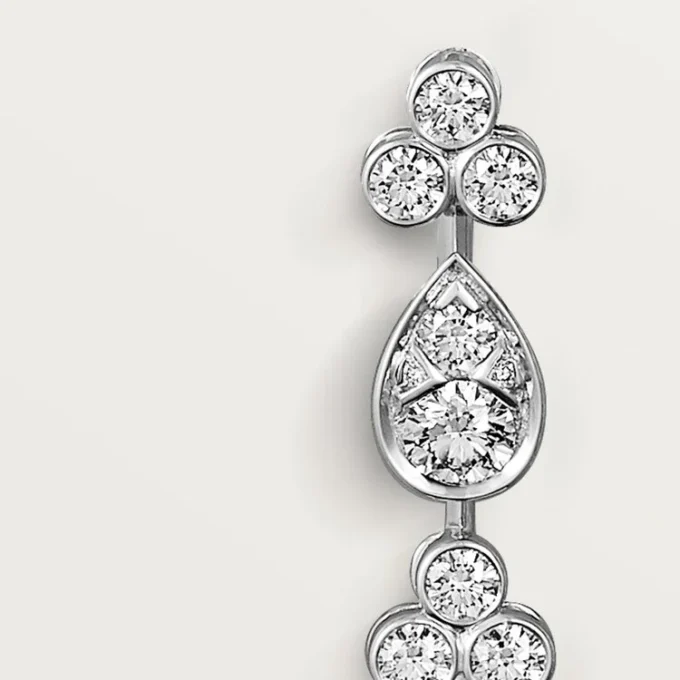 Pendientes Pluie De Cartier – Oro blanco, diamantes – Cartier