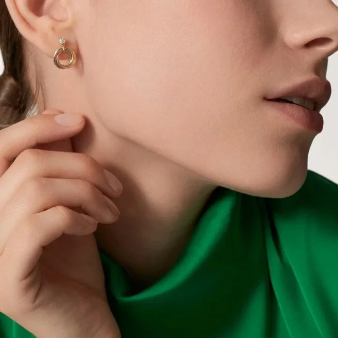 Pendientes Trinity, diamantes de talla brillante