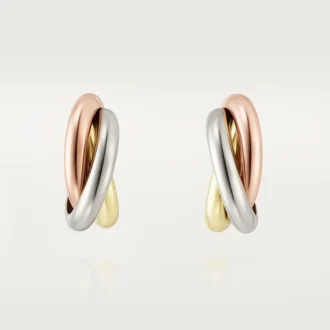 Pendientes Trinity Hoop en oro tricolor | Cartier Us