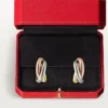 Pendientes Trinity Hoop en oro tricolor | Cartier Us