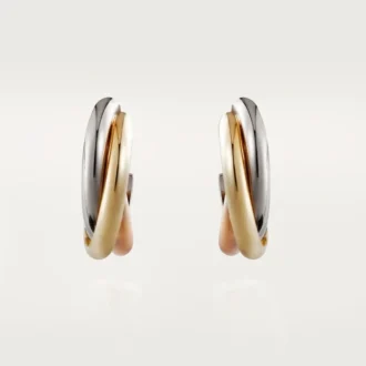 Pendientes Trinity – Oro blanco, oro amarillo, oro rosa – Cartier