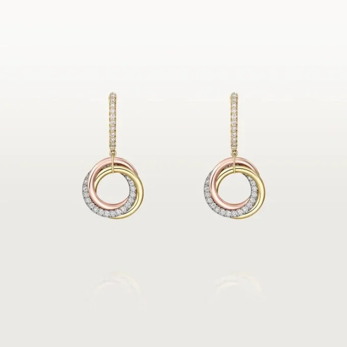 Pendientes Trinity, semipavé