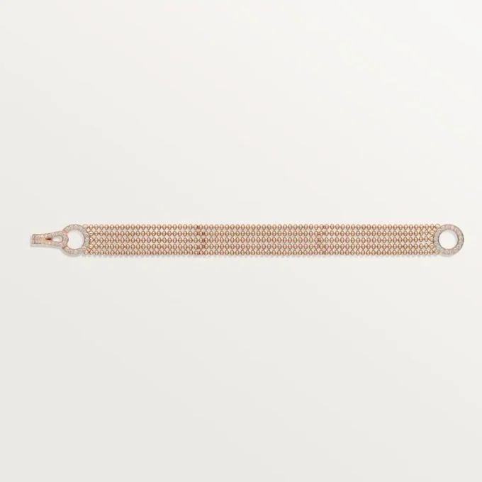 Pulsera Agrafe, modelo pequeño, semipavé Pulsera Agrafe, modelo pequeño, semipavé