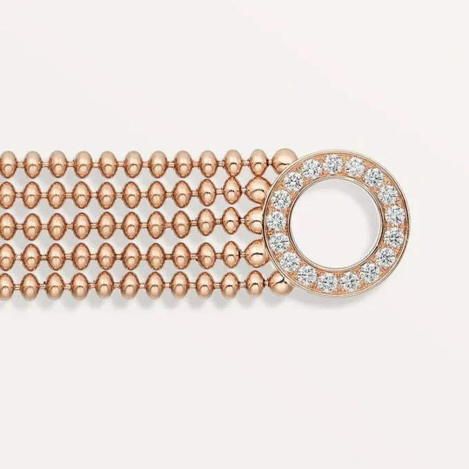 Pulsera Agrafe, modelo pequeño, semipavé Pulsera Agrafe, modelo pequeño, semipavé