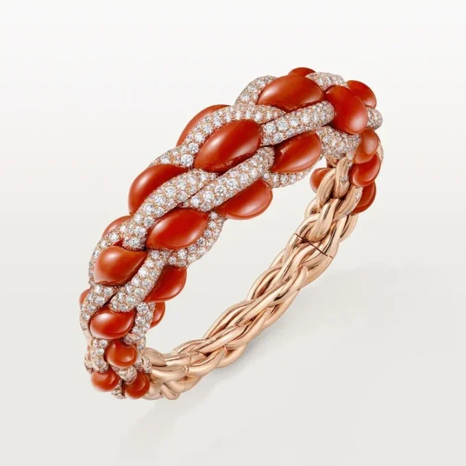 Pulsera Cartier Libre Tressage, Coral