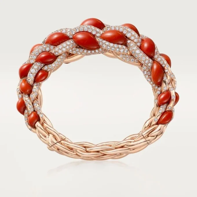 Pulsera Cartier Libre Tressage, Coral