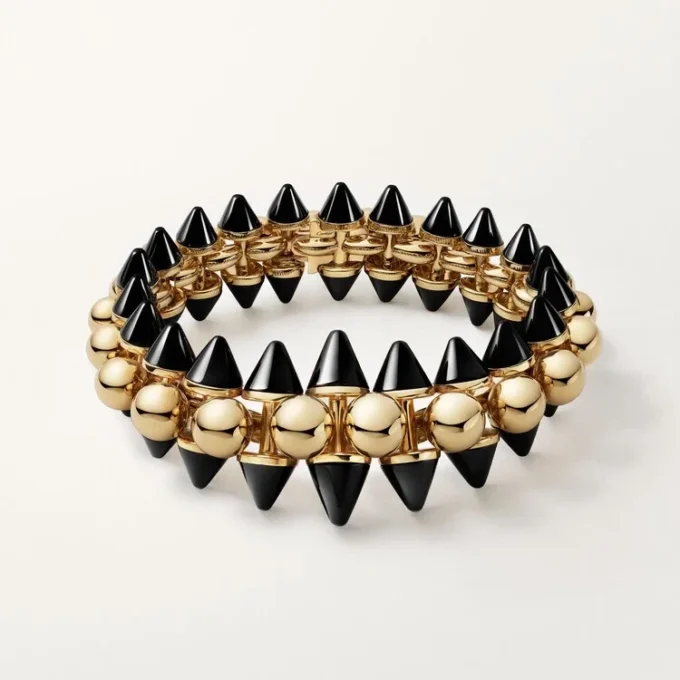 Pulsera Clash De Cartier, flexible, modelo extragrande, ónix