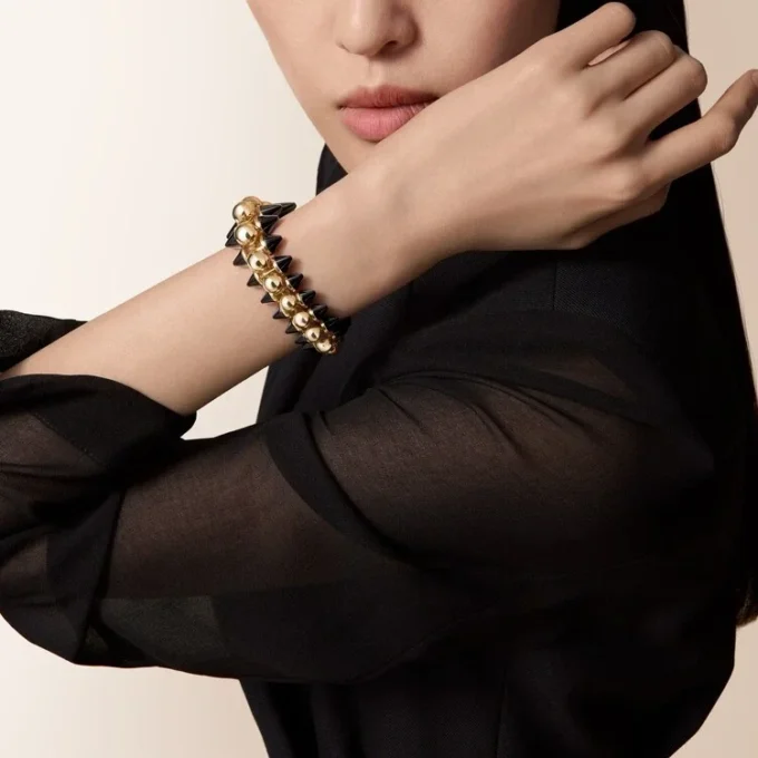 Pulsera Clash De Cartier, flexible, modelo extragrande, ónix