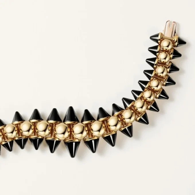 Pulsera Clash De Cartier, flexible, modelo extragrande, ónix