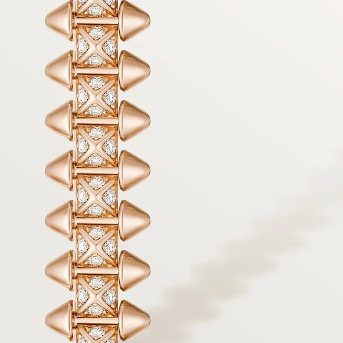 Pulsera Clash De Cartier, flexible, modelo pequeño, pavé Pulsera Clash De Cartier, flexible, modelo pequeño, pavé