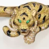 Pulsera Faune Et Flore De Cartier, diamantes amarillos, naranjas y marrones, pavé