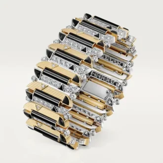Pulsera Geometrie & Contrastes, ónix, pavé