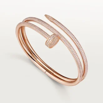 Pulsera Juste Un Clou, doble, con medio pavé