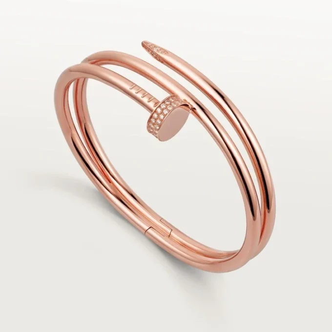Pulsera Juste Un Clou, doble, diamantes